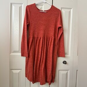 Burnt orange sweater dress